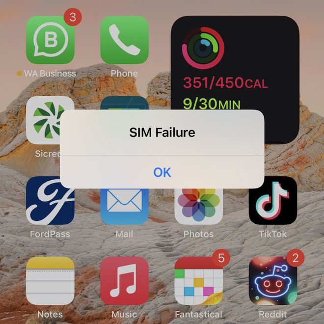 部分用户更新iOS14.7Beta2后出现SIM卡失败错误