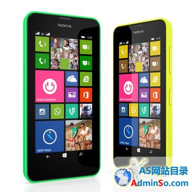 WP8.1系统/双卡双待 Lumia 630/635发布 