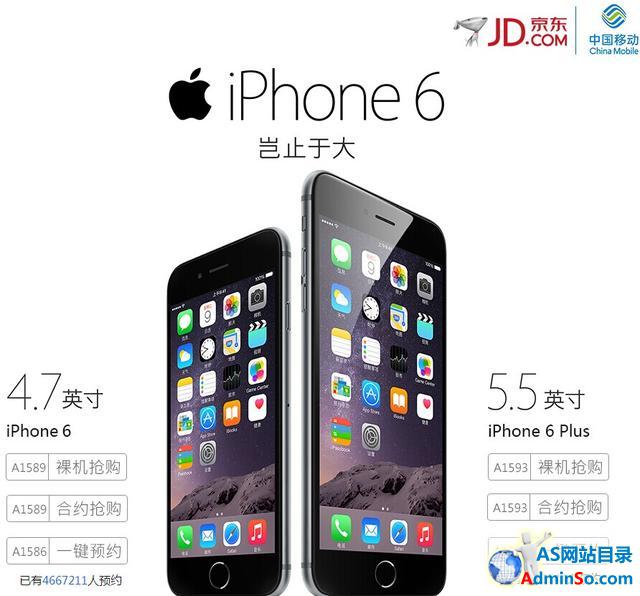 大陆iPhone 6预订量突破2000万部