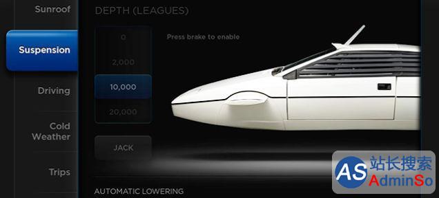 特斯拉Model S暗藏“007潜艇模式”