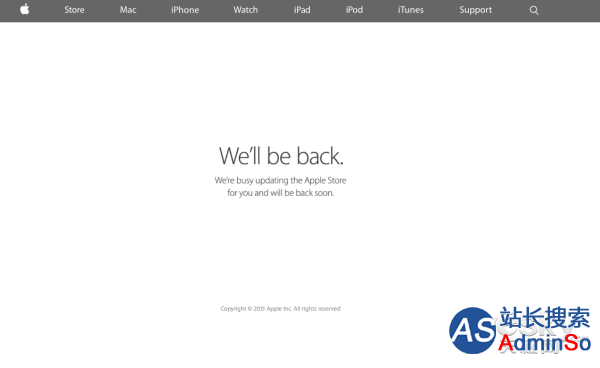 发布会前准备 苹果开始更新Apple Store页面