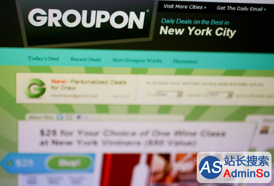 团购网站Groupon扭亏但未达预期 股价跌6%