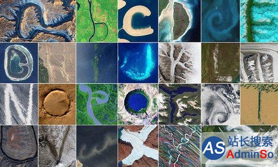 上帝真迹：NASA用地球卫星图合成完整字母表
