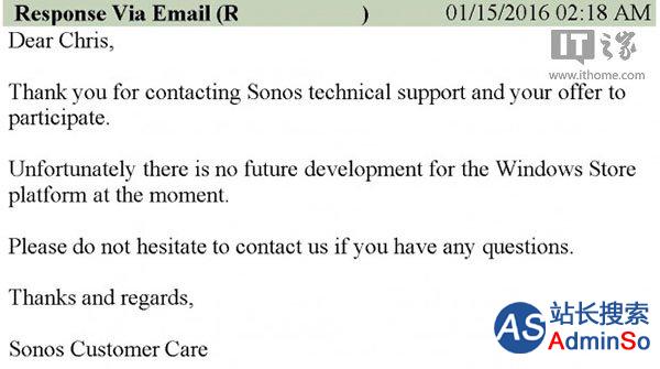 Sonos智能音响暂无Win10 UWP应用开发计划