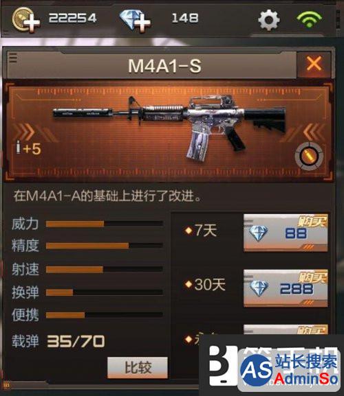 穿越火线:枪战王者M4A1-S步枪属性详解