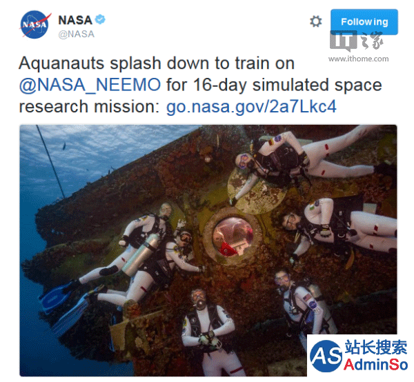 这届NASA宇航员不仅没上天，居然还集体潜水