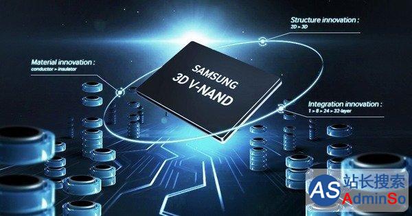 SSD拼容量：三星已实现64层晶粒立体堆叠V-NAND 3D闪存