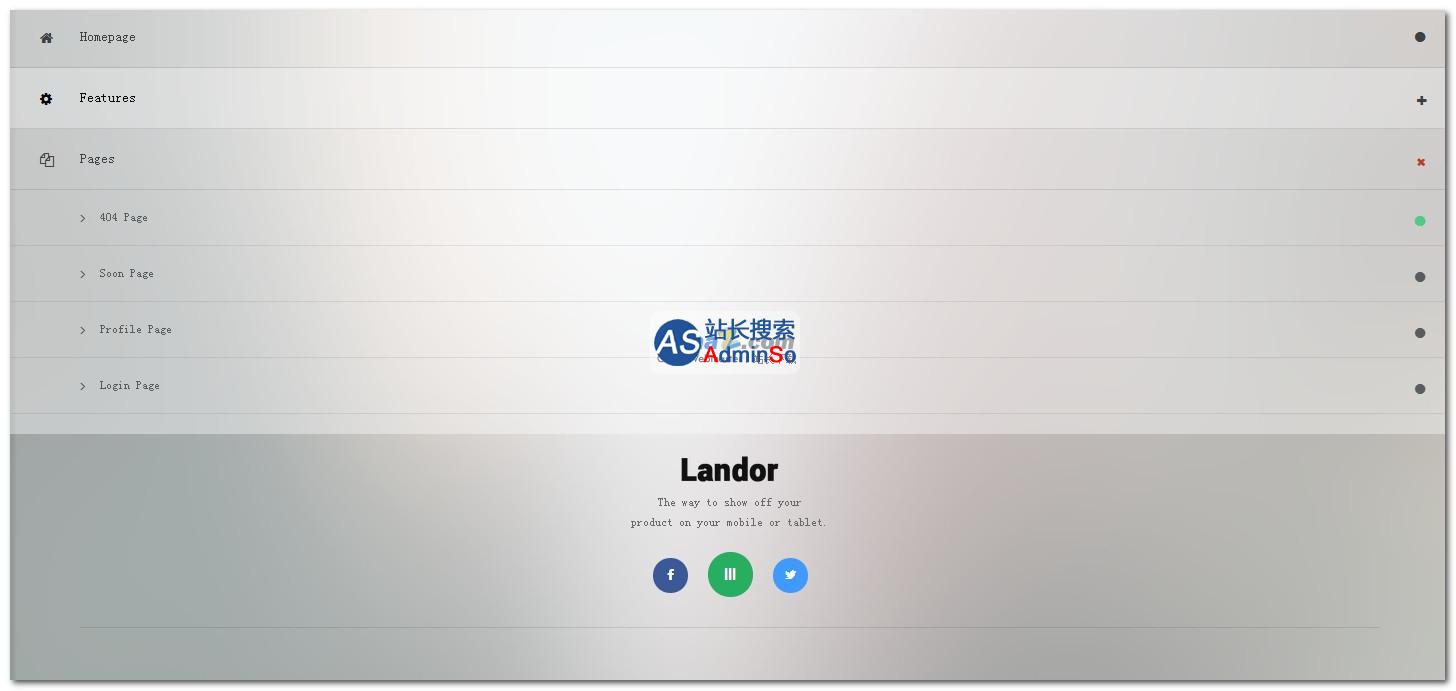 Landor触屏版html5网站模板 ,其他网站源码,其